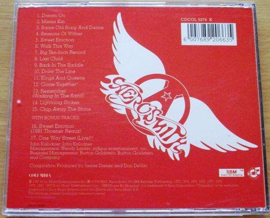 AEROSMITH Greatest Hits 1973-1988 CD  [Z x 3]