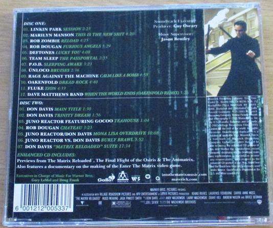 THE MATRIX RELOADED 2xCD [Gx16]