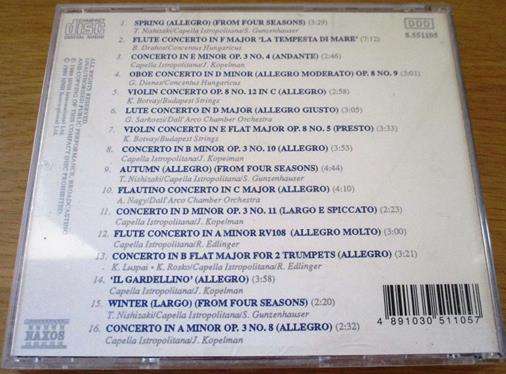 VIVALDI Best Of CD [Shelf G Box 5]