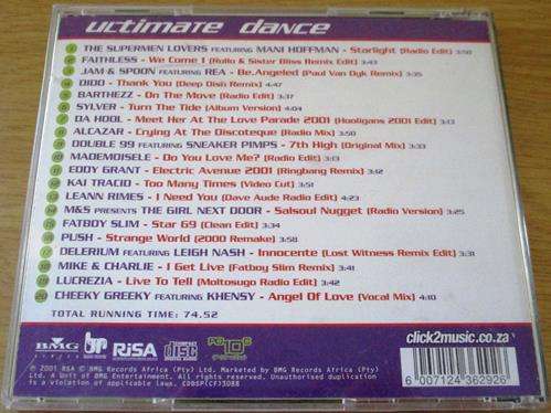 ULTIMATE DANCE 20 Hot Dance Anthems CD [Shelf G Box 5]