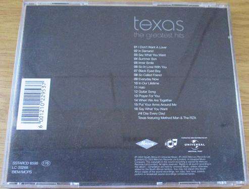 TEXAS The Greatest Hits CD [Shelf G Box 5]