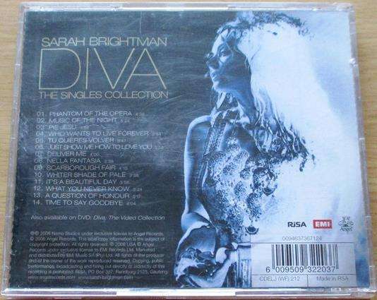 SARAH BRIGHTMAN Diva The Singles Collection CD [Gx17]