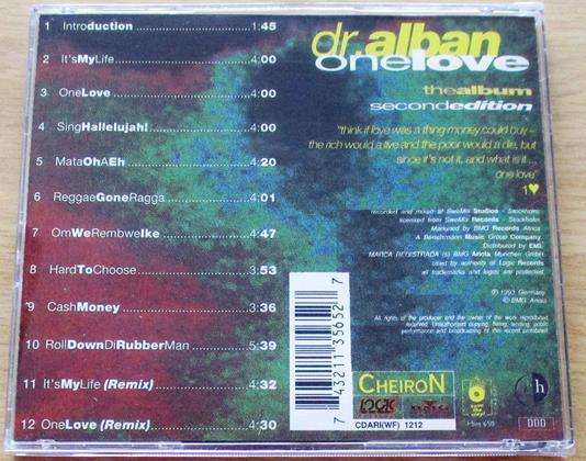DR. ALBAN One Love The Album Second Edition CD [Gx18]
