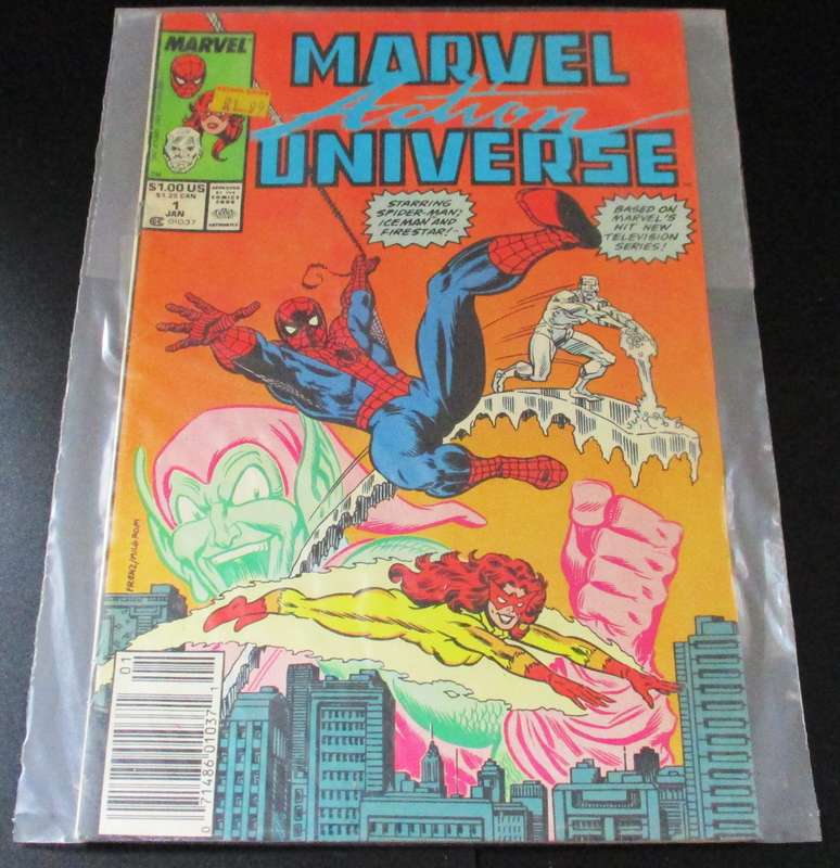 MARVEL Action Universe SPIDER-MAN Iceman + Firestar #1 Jan 1988 [Box 4]