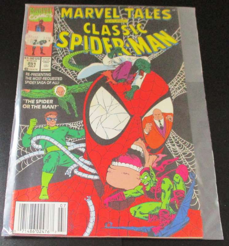 MARVEL TALES Classic SPIDER-MAN The Spider or the Man #251 July 1991 [Box 4]