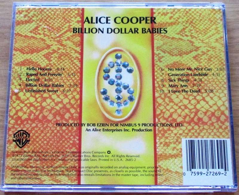 ALICE COOPER Billion Dollar Babies CD [G Box 31]