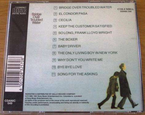 SIMON AND GARFUNKEL Bridge Over Troubled Water CD [Shelf G Box 3]