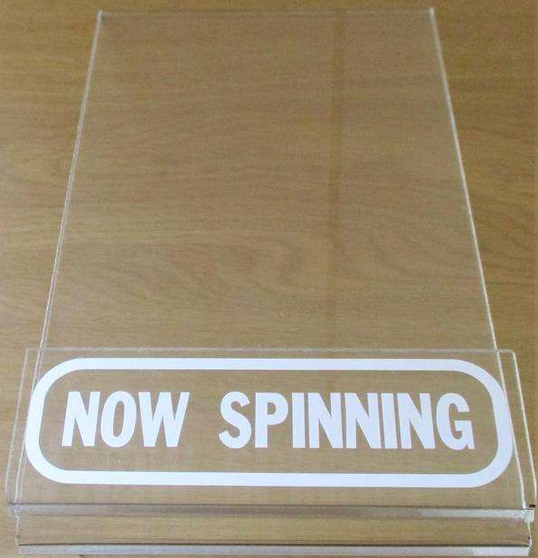 NOW SPINNING PERSPEX RECORD STAND [For Vinyl and CDs / DVDs]