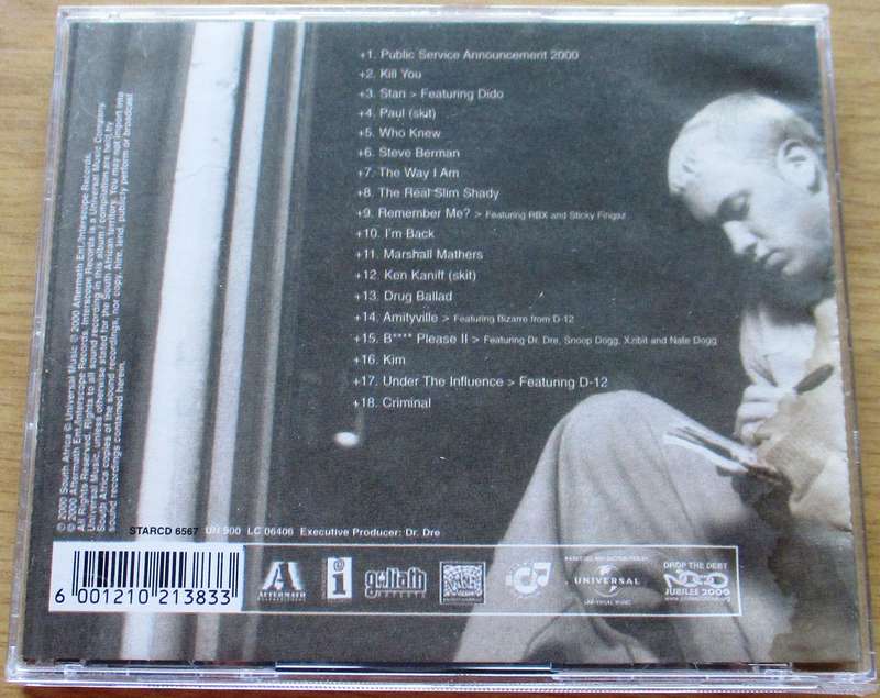 EMINIEM The Marshall Mathers LP CD [G Box 29]