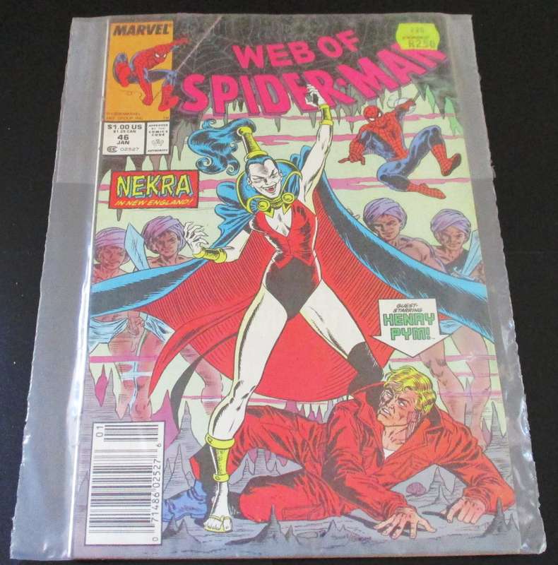 Marvel WEB OF SPIDER-MAN Nekra in New England #46 Jan 1988 [Box 4]