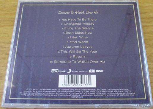SUSAN BOYLE Someone to Watch Over Me CD [Shelf G Box 2]