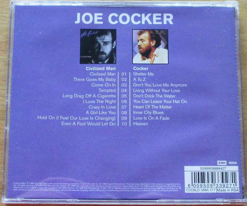JOE COCKER Civilised Man + Cocker 2xCD [G Box 28]