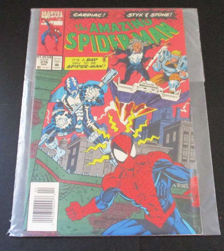 Marvel Comics THE AMAZING SPIDER-MAN Cardiac! #376 APR 1993 [Box 4 final]