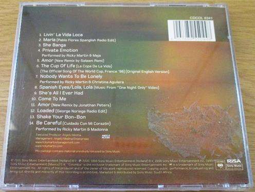 RICKY MARTIN The Best Of CD [Shelf G Box 2]