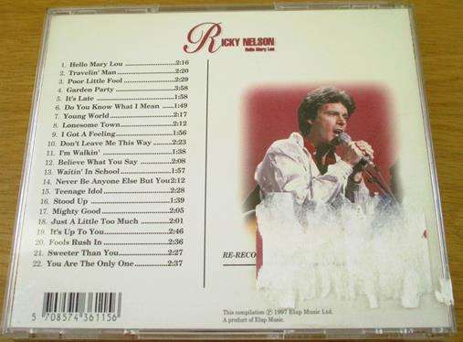 RICKY NELSON Hello Mary Lou CD [Shelf G Box 2]
