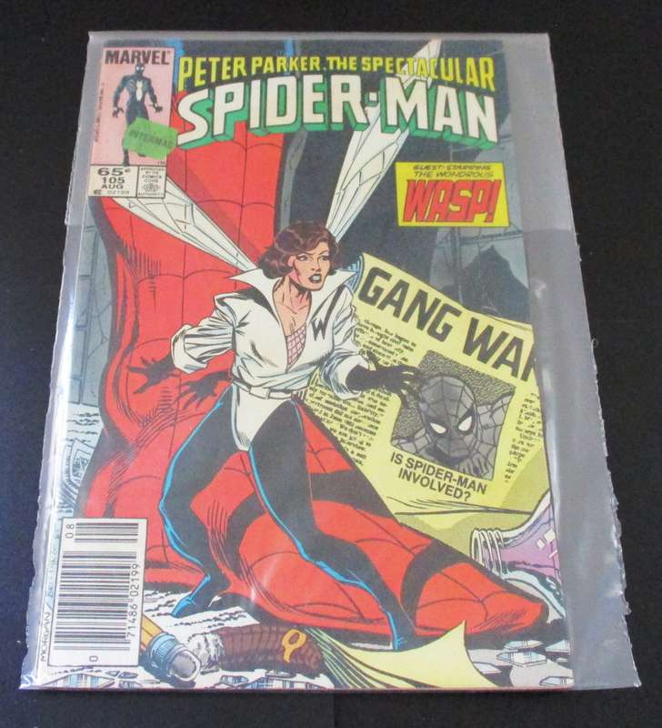 MARVEL PETER PARKER THE SPECTACULAR SPIDER-MAN Wasp! #105 Aug 1985 [Box 5]