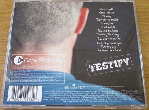 PHIL COLLINS Testify CD [Shelf Z x 11]