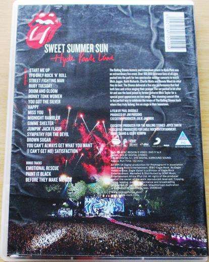 ROLLING STONES Sweet Summer Sun Hyde Park DVD