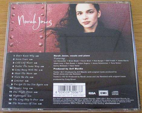 NORA JONES Come Away With Me CD [Shelf Z x 8]