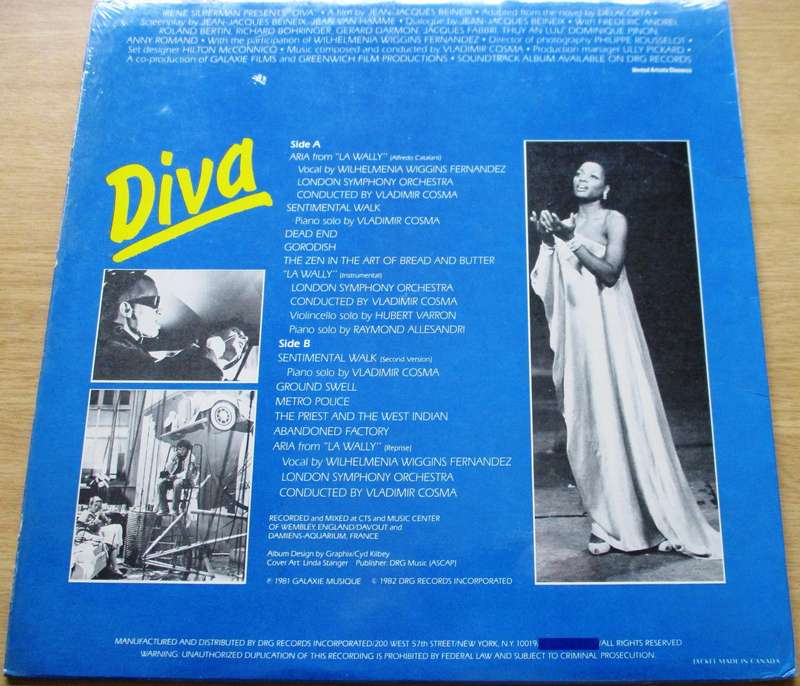 DIVA OS.T. LP VINYL RECORD