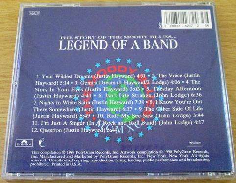 THE MOODY BLUES Legend of a Band CD [Shelf Z x 9]