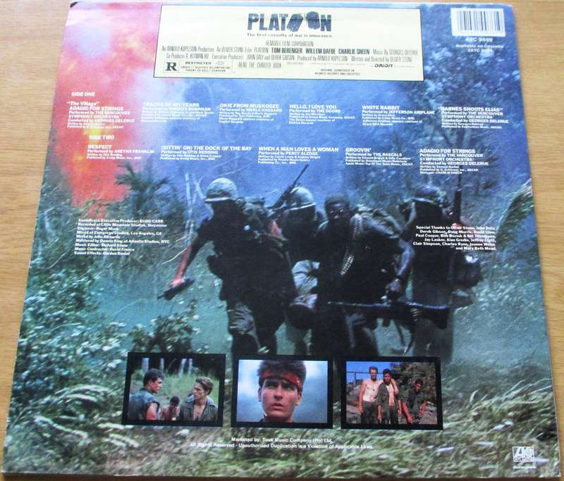 PLATOON O.S.T. LP VINYL RECORD