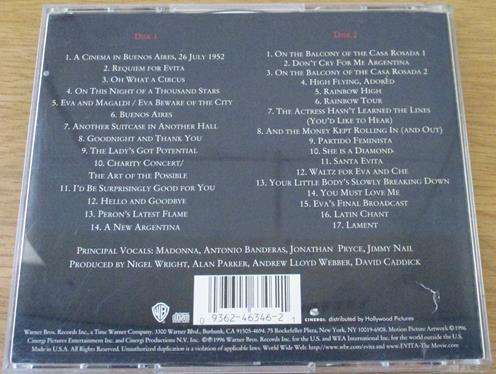 MADONNA Evita 2xCD [Shelf Z x 9]