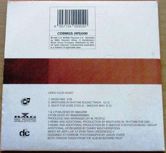 M PEOPLE Open Your Heart CD 2 [CARD SLEEVE BOX]