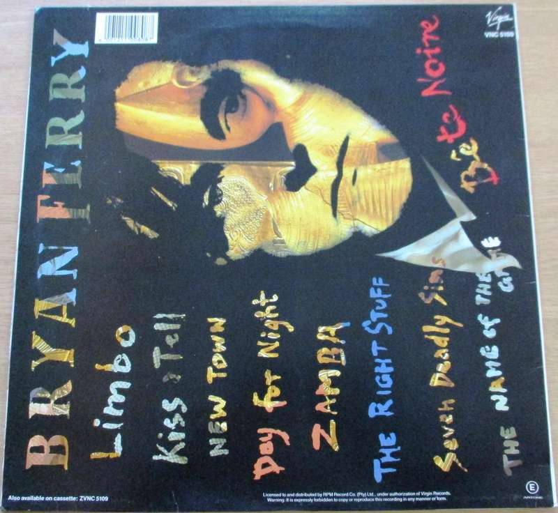 BRYAN FERRY Bete Noire LP VINYL RECORD