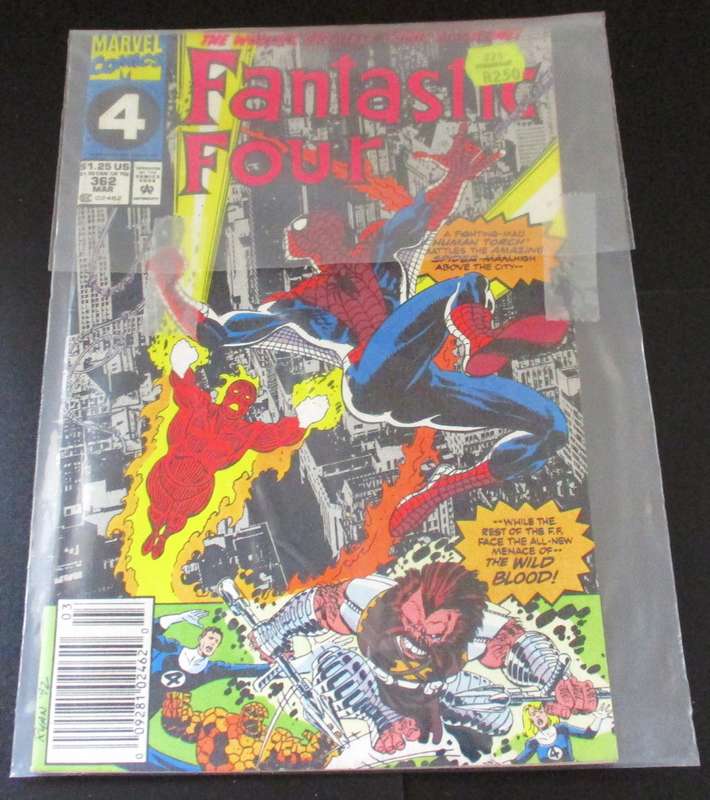 MARVEL Comics THE FANTASTIC FOUR + SPIDER-MAN The Wild Blood #362 June 1992 [Box 5]