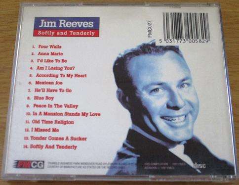 JIM REEVES Softly and Tenderly Volume 1 CD [Shelf Z x 7]