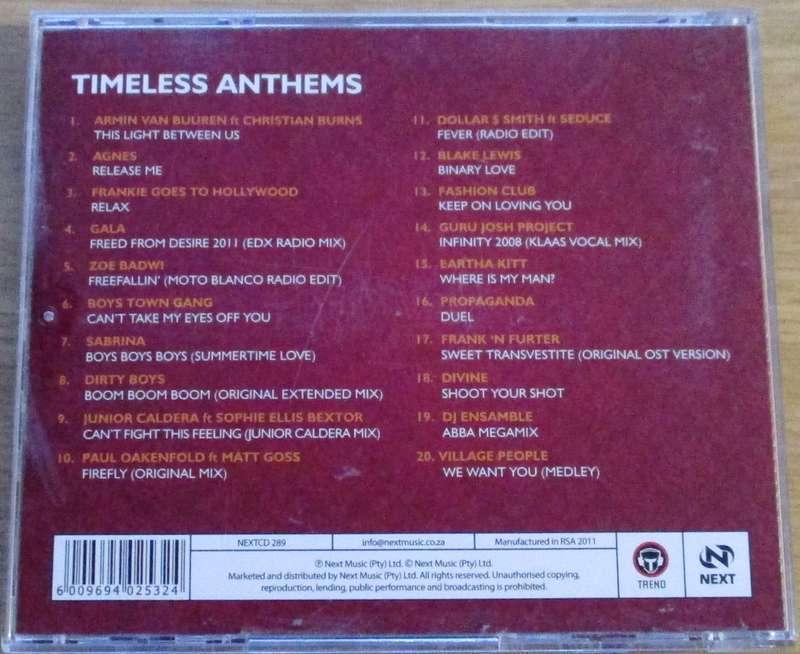 TIMELESS ANTHEMS CD [G Box 26]