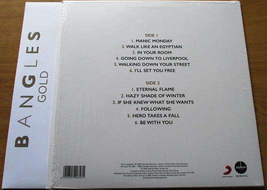 THE BANGLES Gold The Greatest Hits LP Vinyl Record