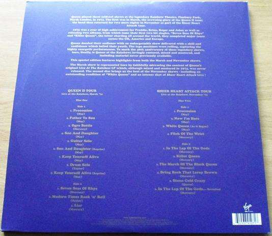 QUEEN Live at the Rainbow '74 2xLP Vinyl Record
