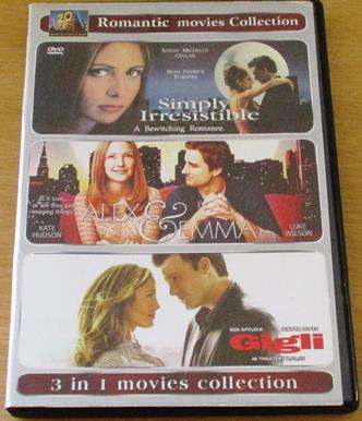 SIMPLY IRRESISTIBLE + ALEX & EMMA + GIGLI  3 Movies on 1 Disc DVD [DVD BBOX 5]