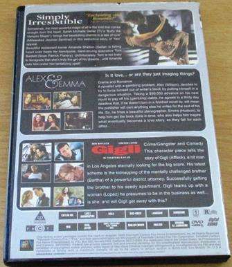 SIMPLY IRRESISTIBLE + ALEX & EMMA + GIGLI  3 Movies on 1 Disc DVD [DVD BBOX 5]
