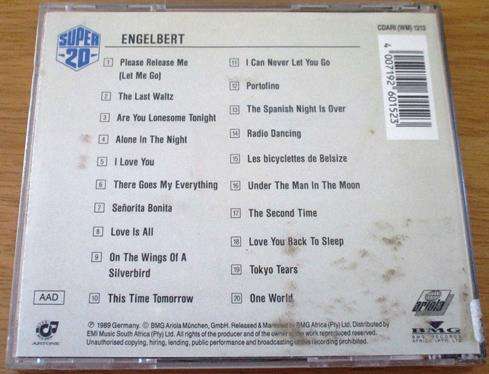 ENGELBERT HUMPERDINCK CD [Shelf Z x 4]