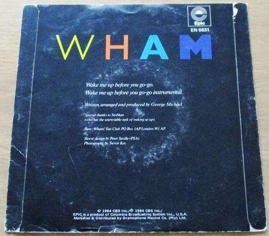 WHAM! Wake Me Up Before You Go Go 7" Single