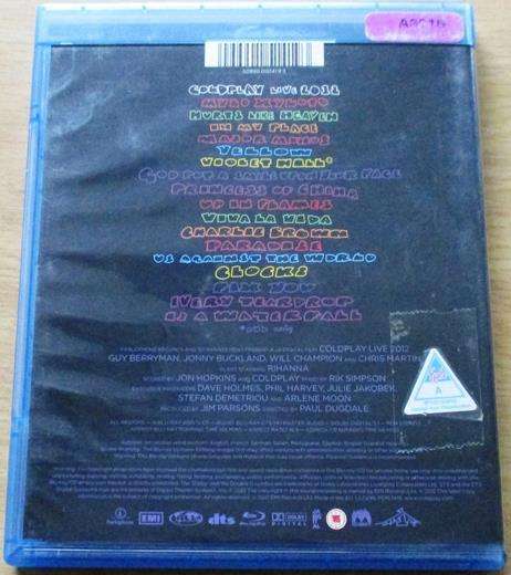 COLDPLAY Live 2012 BLU RAY