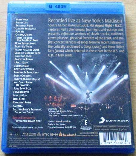 NEIL DIAMOND Hot August Night / NYC BLU RAY