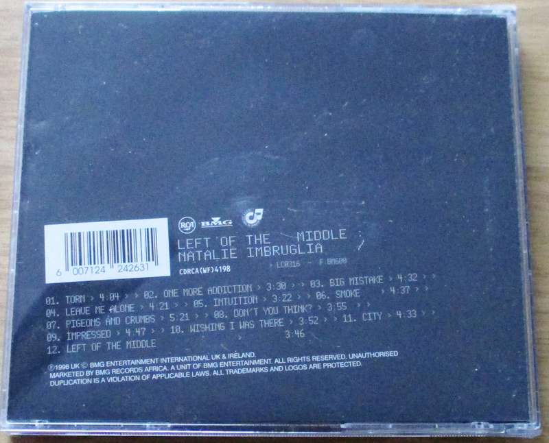 NATALIE IMBRUGLIA Left of the Middle CD [G Box 25]