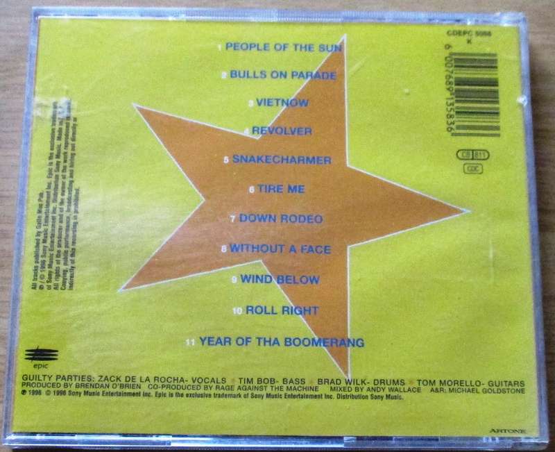 RAGE AGAINST THE MACHINE Evil Empire [G box 24]