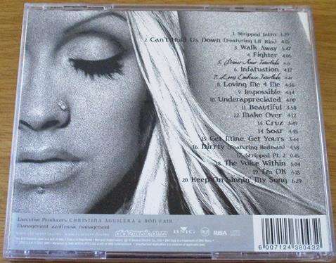 CHRISTINA AQUILERA Stripped CD [Shelf Z x 2]