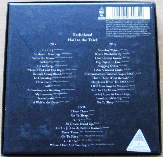 RADIOHEAD Hail to the Thief 2xCD+DVD BOX SET [main stock room]