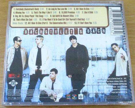 BACKSTREET BOYS Backstreet's Back CD [Shelf Z x 2]