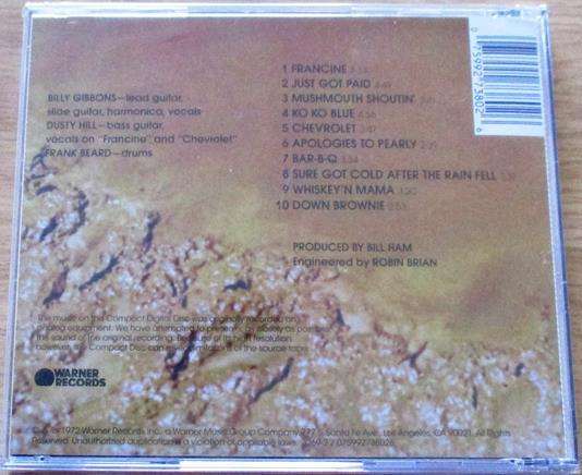ZZ TOP Rio Grande Mud CD