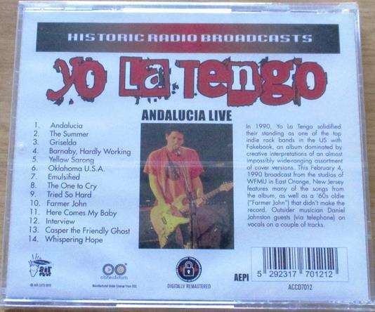 YO LA TENGO Andalucia Live CD