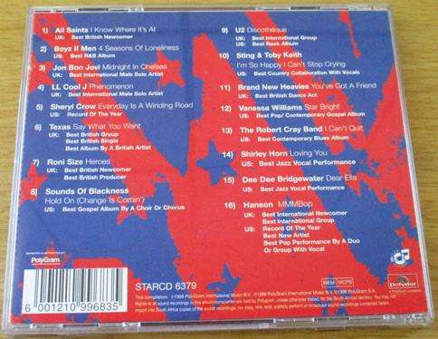 1998 NOMINEES UK & US FAVOURITES CD [Shelf Z x 1]