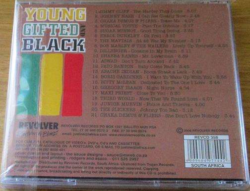 YOUNG GIFTED and BLACK 21 Classic Reggae Hits CD