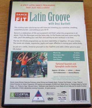 DANCE AND BE FIT Latin Groove 2 Fat Burning 20 minute dance workouts DVD [BBOX 3]